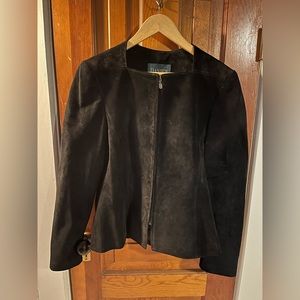 Danier Genuine Suede Square Neck Leather Jacket